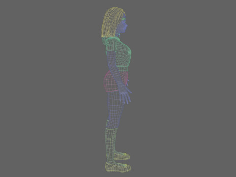 Cool cute Woman V32349 3D 模型