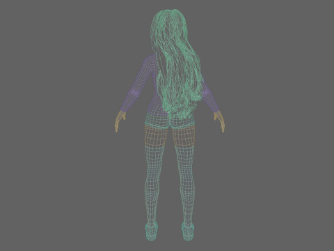 Cool Pretty Woman V42009 Model 3D
