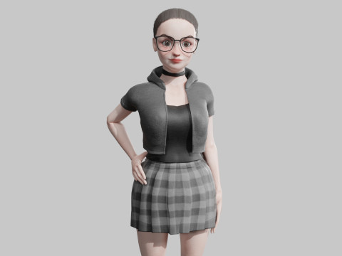 Cute Basic Woman V25360 3D Model