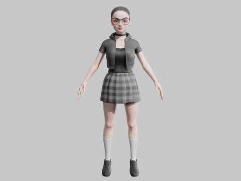 Cute Basic Woman V25360 3D Model