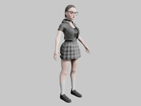 Cute Basic Woman V25360 3D Model