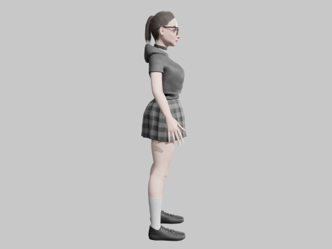 Cute Basic Woman V25360 3D Model