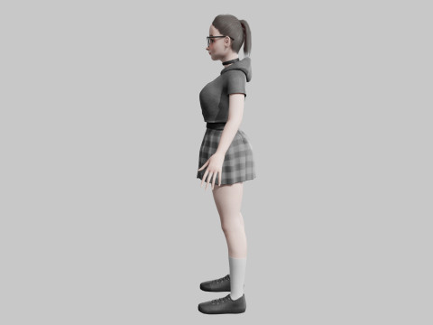 Cute Basic Woman V25360 3D Model