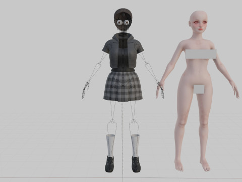 Cute Basic Woman V25360 3D Model