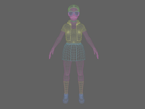 Cute Basic Woman V25360 3D Model