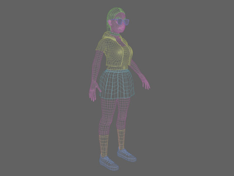 Cute Basic Woman V25360 3D Model