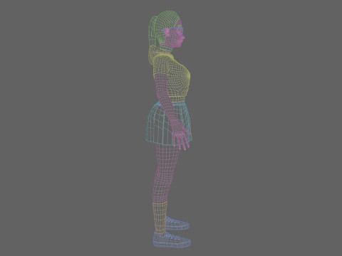 Cute Basic Woman V25360 3D Model