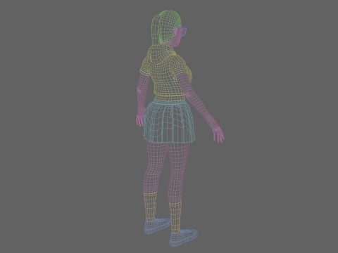 Cute Basic Woman V25360 3D Model