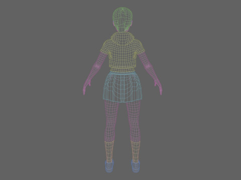 Cute Basic Woman V25360 3D Model