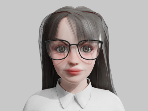 Cute Beautiful woman V34645 3D 모델