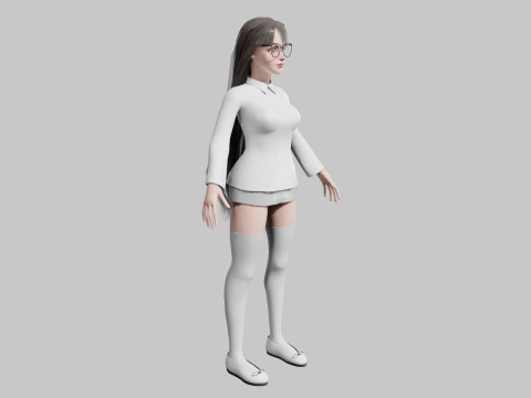 Cute Beautiful woman V34645 3D 모델