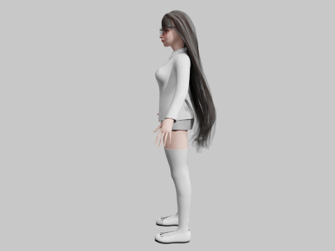 Cute Beautiful woman V34645 3D 모델