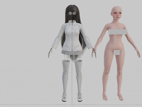 Carina Bella donna V34645 Modello 3D