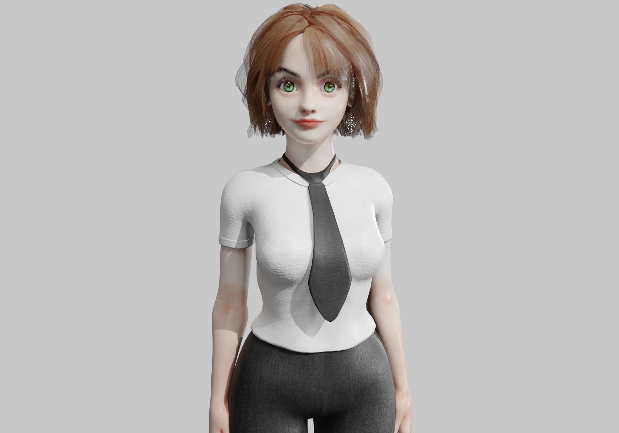 Cute business Woman V38339 3D Model .c4d .max .obj .3ds .fbx .stl .blend 