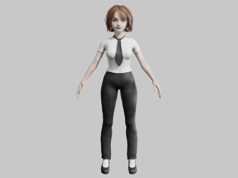 Cute business Woman V38339 3D 모델