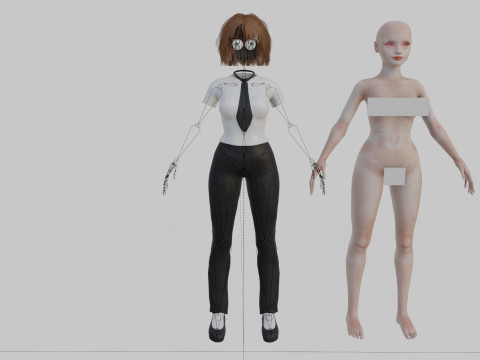 Cute business Woman V38339 3D 모델