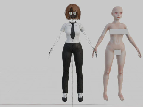 Cute business Woman V38339 3D Model