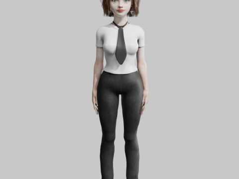 Cute business Woman V38339 3D 모델