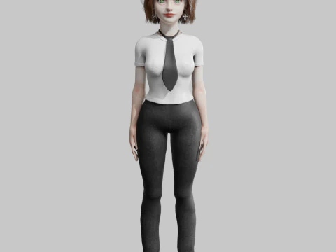 Cute business Woman V38339 3D Model