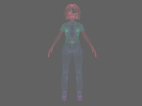 Cute business Woman V38339 3D Model