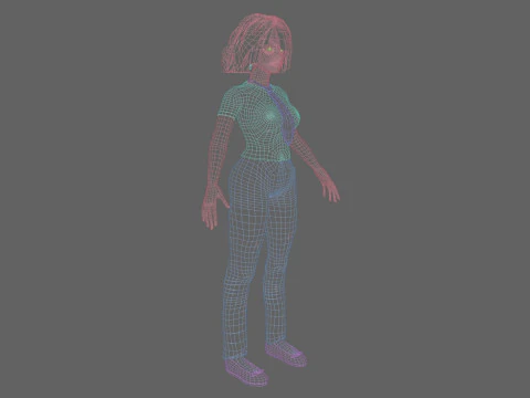 Cute business Woman V38339 3D Model