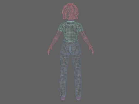 Cute business Woman V38339 3D Model