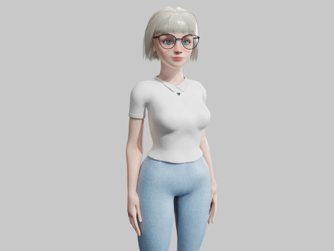 Cute classic Woman V34251 3D Model