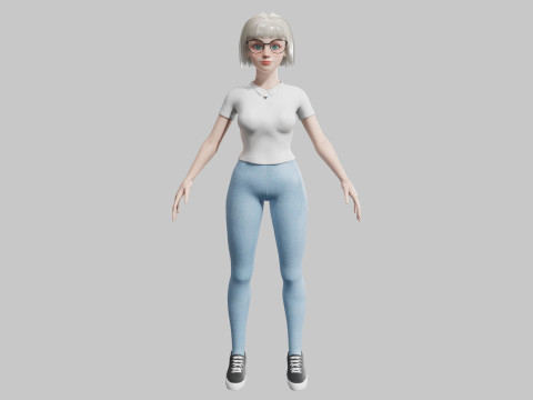 Cute classic Woman V34251 3Dモデル