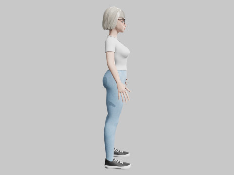 Cute classic Woman V34251 3Dモデル