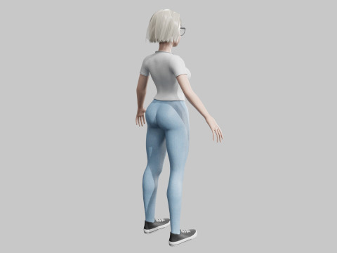 Cute classic Woman V34251 3Dモデル