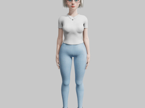 Cute classic Woman V34251 3Dモデル