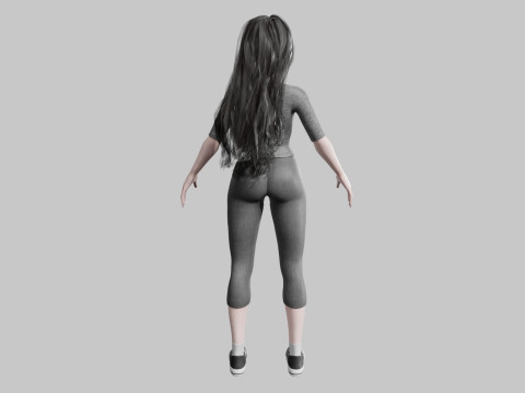 Cute cool woman V40840 3D Model