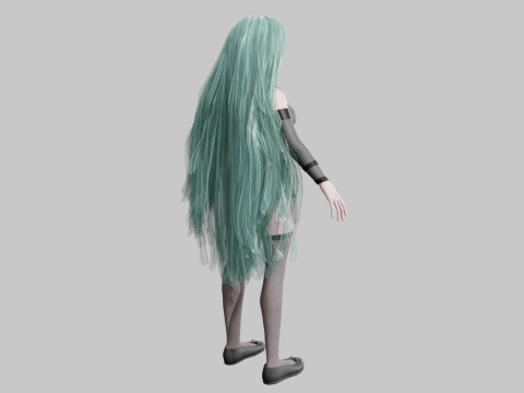 Cute stylized woman V35552 3D 模型