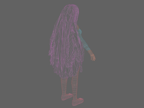 Cute stylized woman V35552 3D 模型