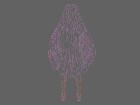 Cute stylized woman V35552 3D 模型