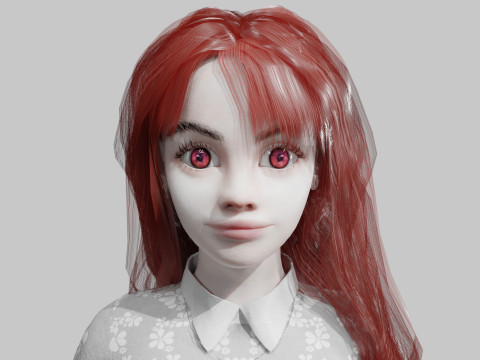 Cute teen woman V39010 3D Model