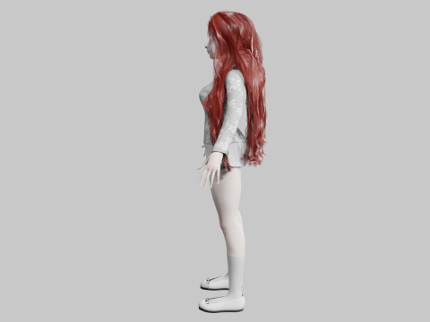 Cute teen woman V39010 3D Model