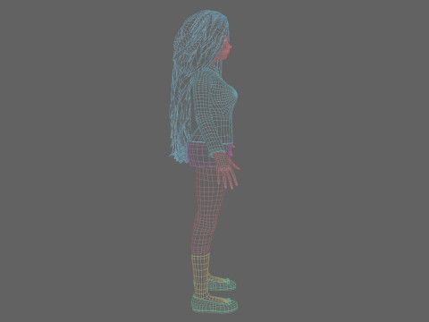 Cute teen woman V39010 3D Model