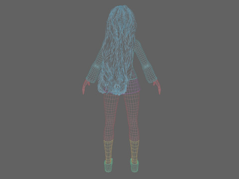 Cute teen woman V39010 3D Model