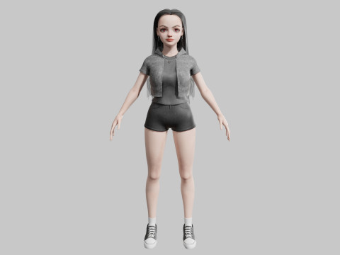 Pretty Basic Woman V36034 3D Model