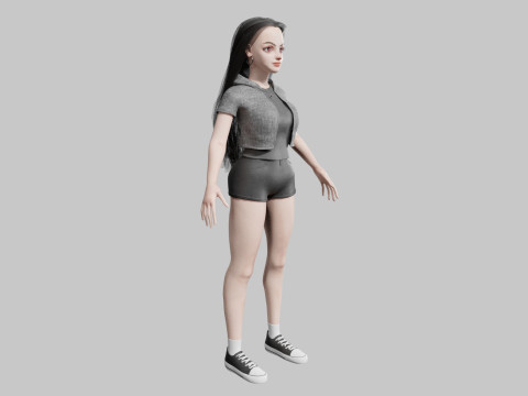 Pretty Basic Woman V36034 3D Model