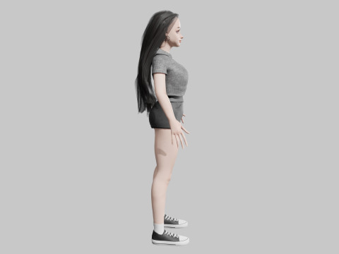 Pretty Basic Woman V36034 3D Model