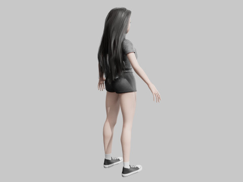 Pretty Basic Woman V36034 3D Model