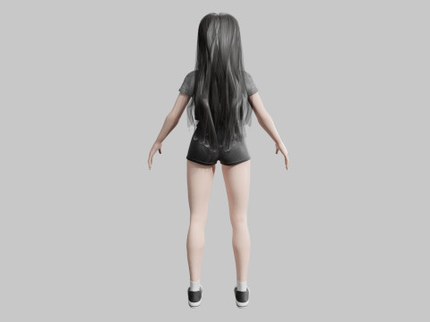 Pretty Basic Woman V36034 3D Model