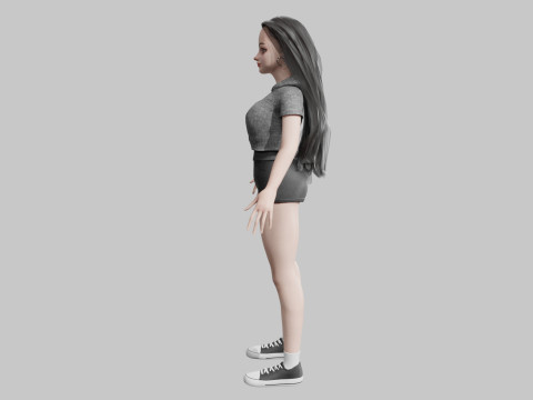 Pretty Basic Woman V36034 3D Model