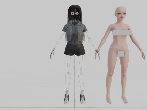 Pretty Basic Woman V36034 3D Model
