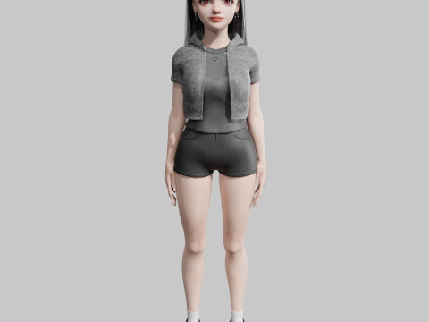 Pretty Basic Woman V36034 3D Model
