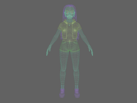 Pretty Basic Woman V36034 3D Model