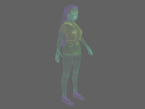 Pretty Basic Woman V36034 3D Model