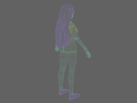 Pretty Basic Woman V36034 3D Model